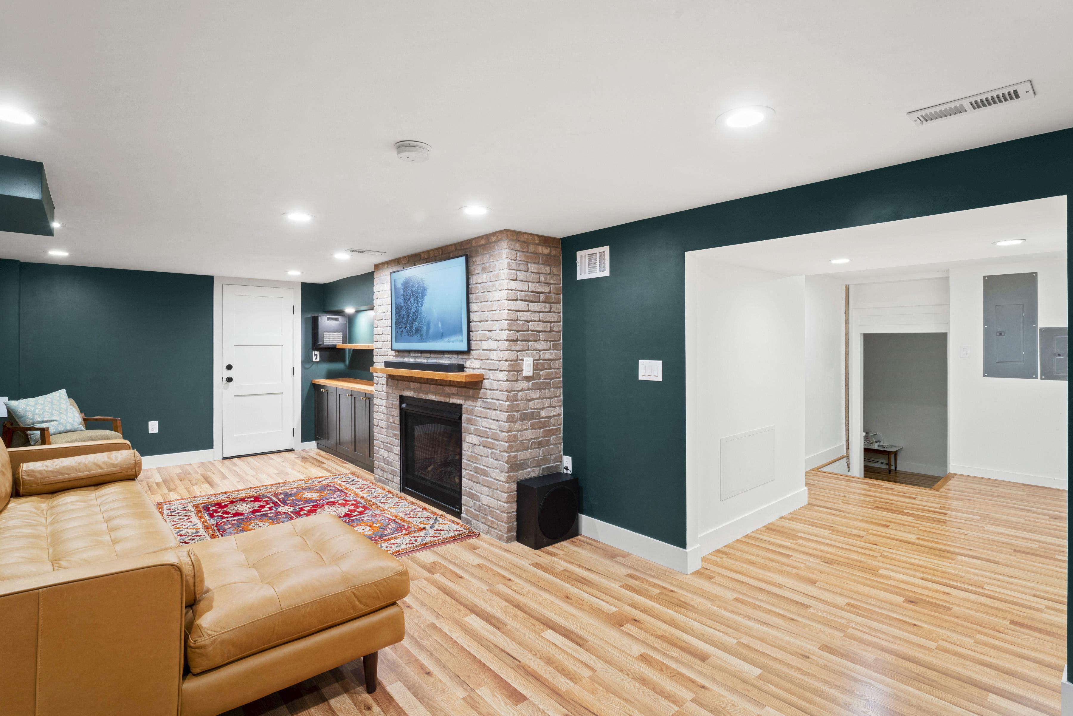 Mountain Basement finished entertainment space